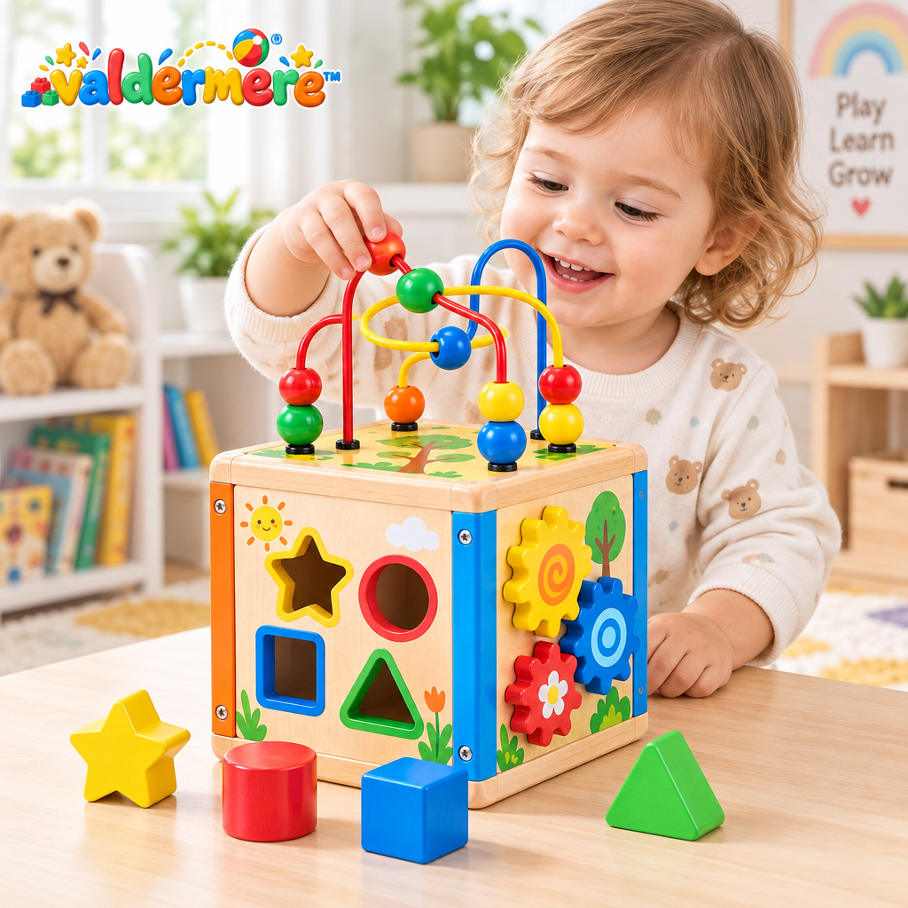 Valdermere™ Wooden Activity Cube