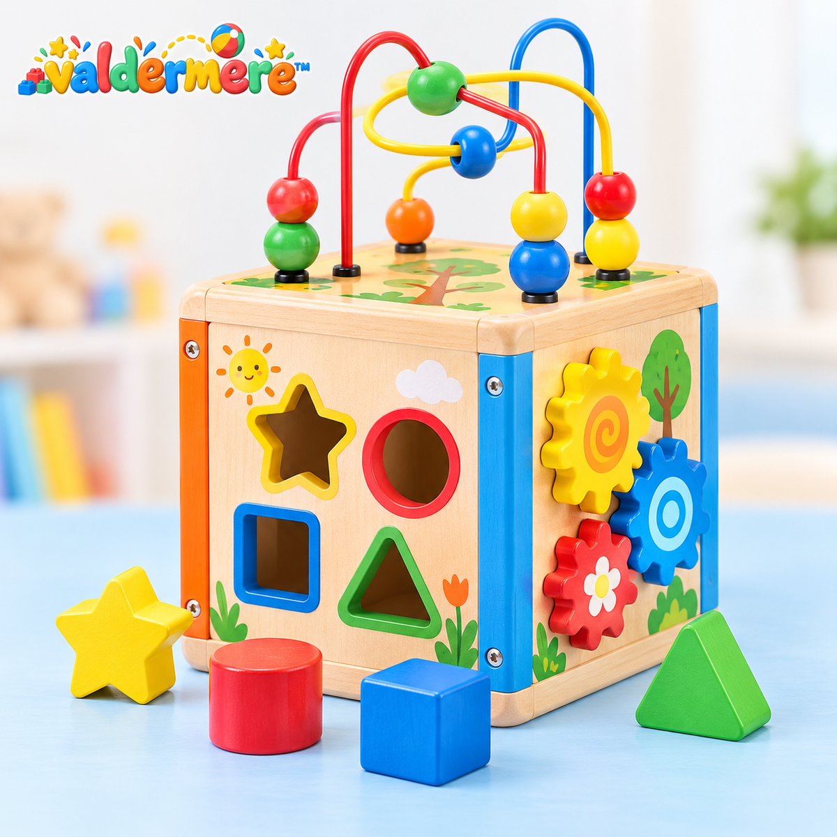 Valdermere™ Wooden Activity Cube