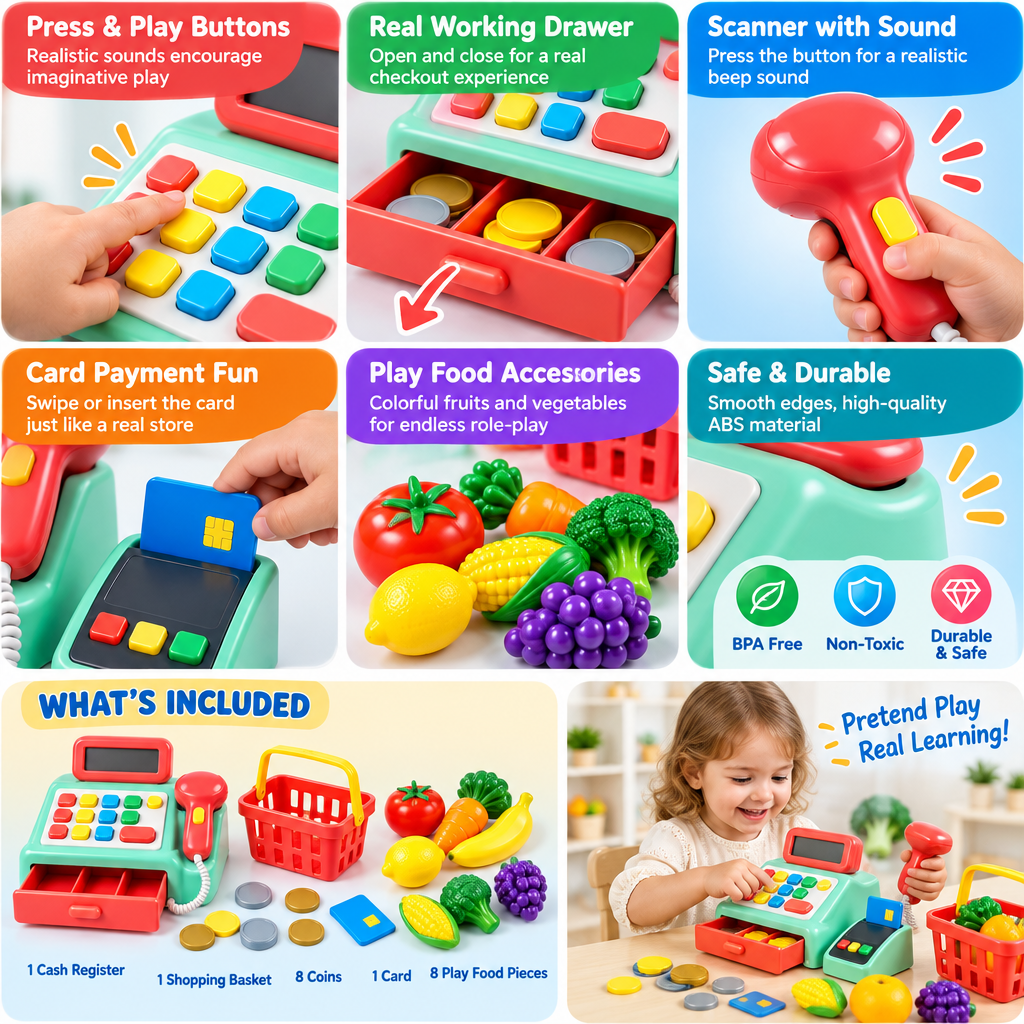 Valdermere™ Grocery Checkout Register Set