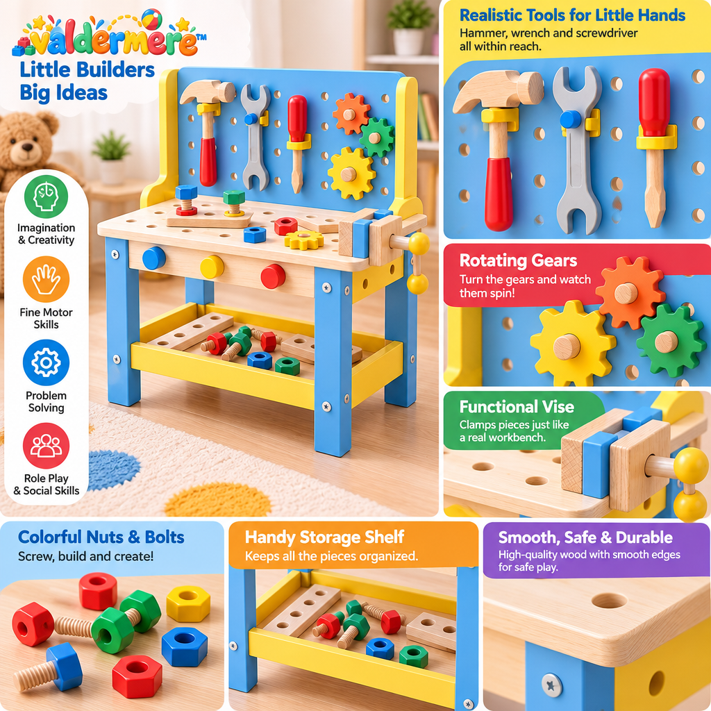 Valdermere™ Wooden Builder Workbench