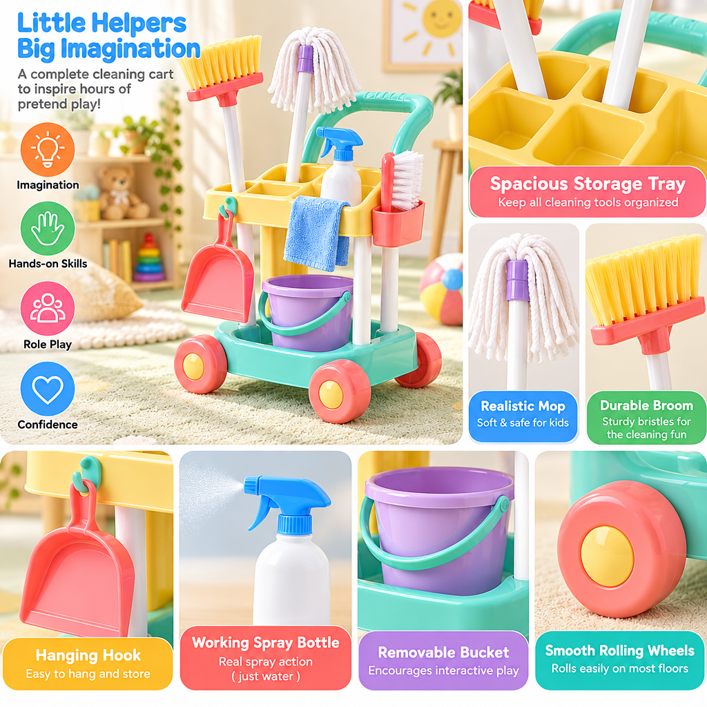 Valdermere™ Little Helper Cleaning Cart