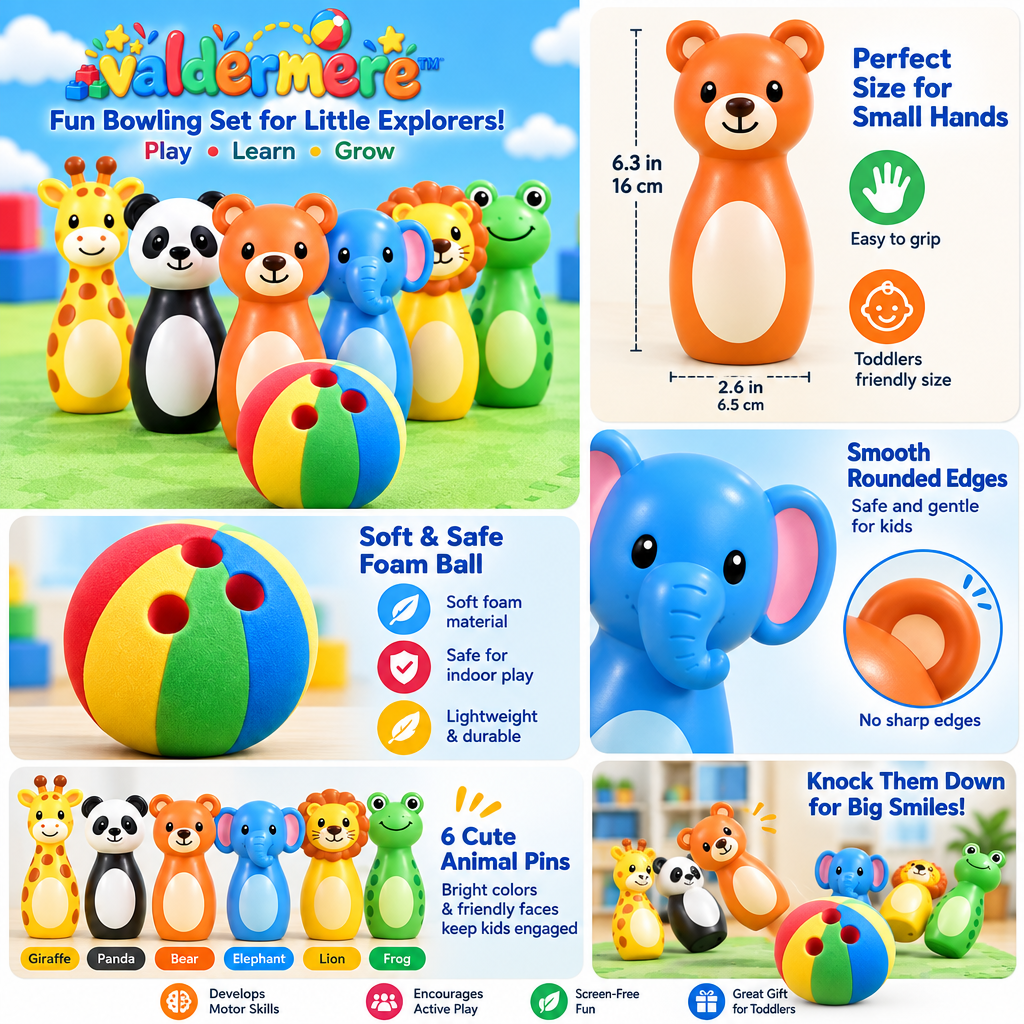 Valdermere™ Animal Friends Bowling Set