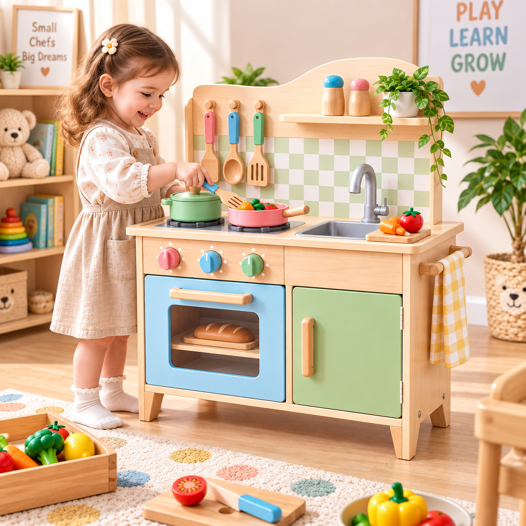 Valdermere™ Wooden Pretend Play Kitchen